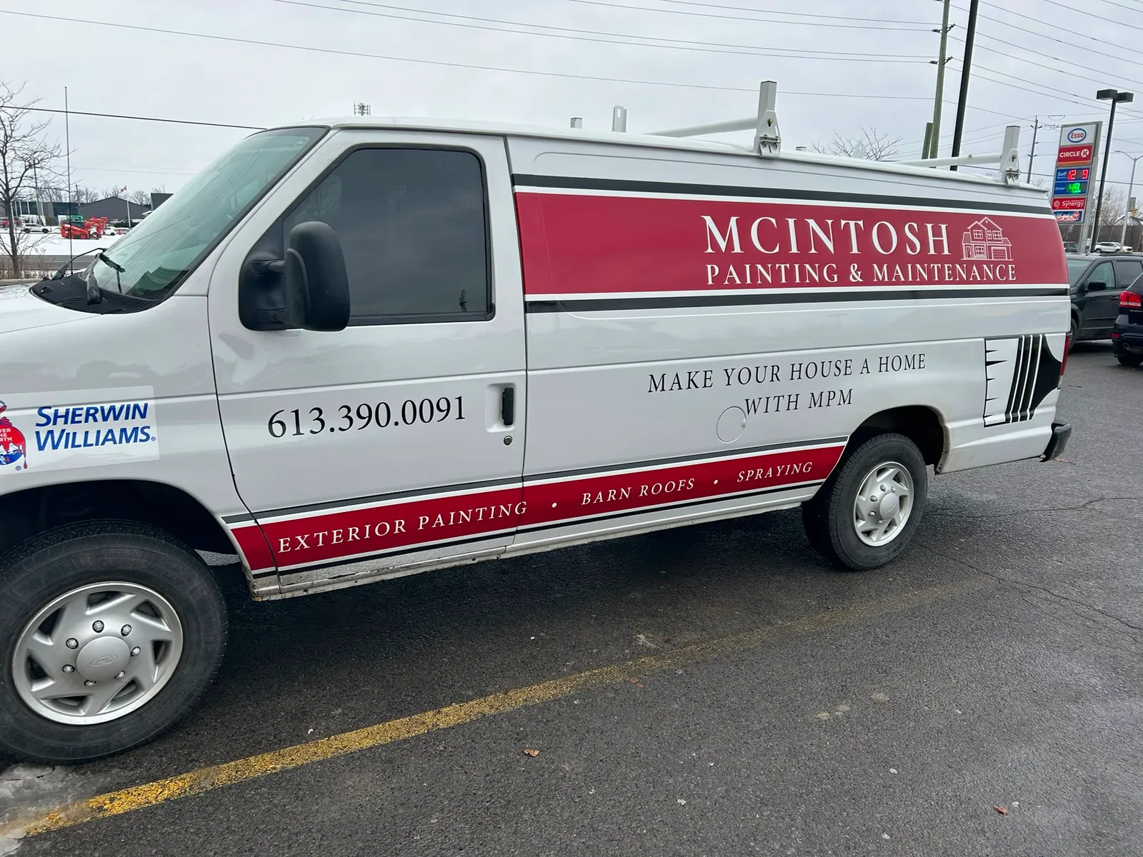 McIntosh Painting & Maintenance branded work van